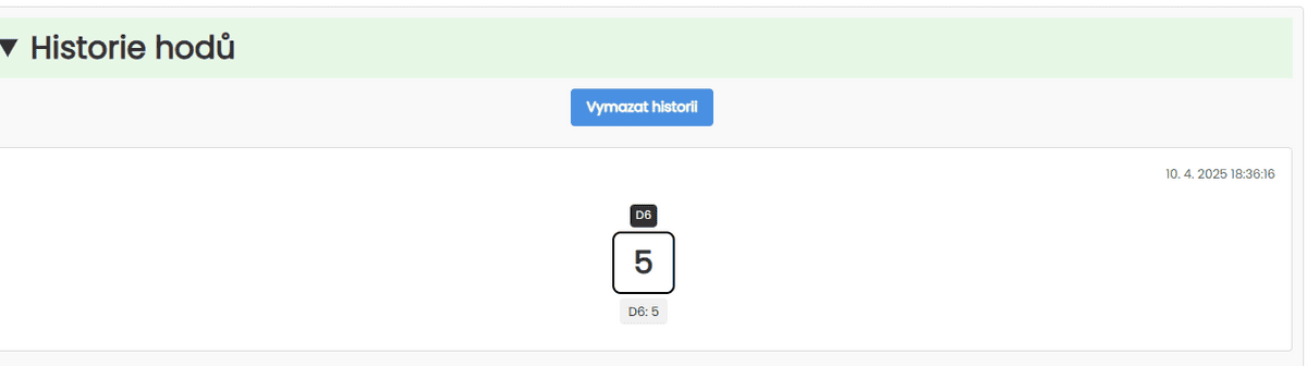 Historie hodů a její vymazání